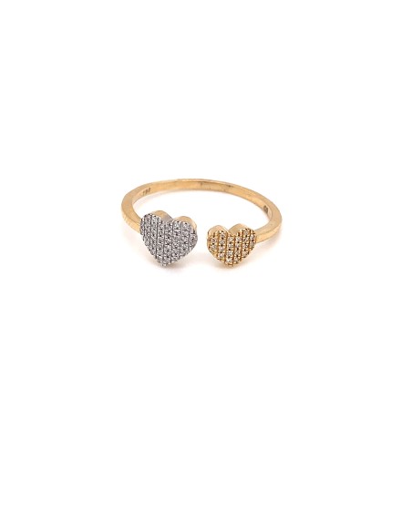 ct-0,09 ANILLO EIRA ORO BICOLOR DE 18K