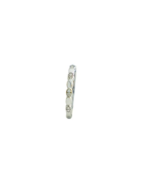 Anillo de Oro Blanco 18K modelo 043066SO - Modernidad y Elegancia Atemporal
