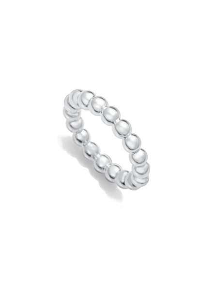 Anillo fino de plata esferas