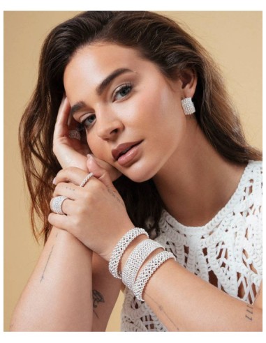 Anillo fino de plata esferas