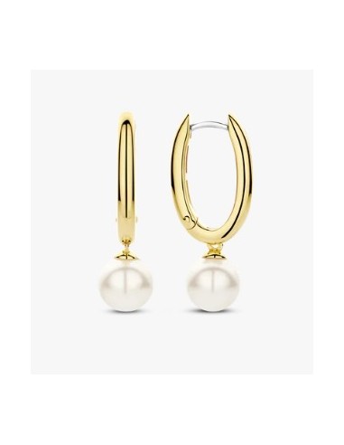 Pendientes aro circonitas plata bicolor largos