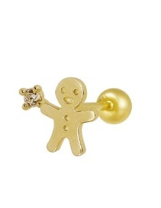 Piercing niño circonitas oro de 14K