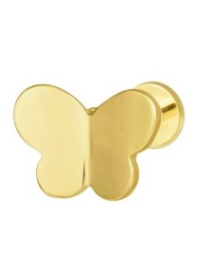 Piercing mariposa oro de 14K