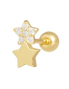 Piercing estrellas oro de 14K