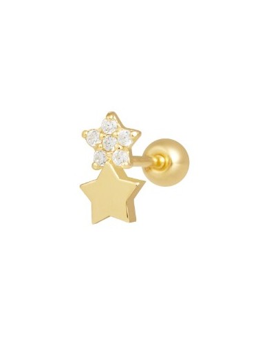 Piercing estrellas oro de 14K