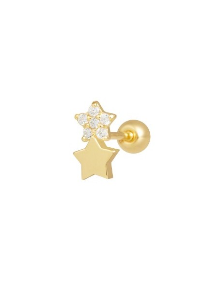 Piercing estrellas oro de 14K