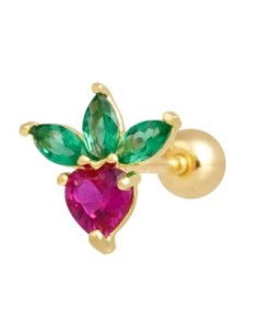 Piercing circonitas color oro de 14K