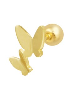 Piercing dos mariposas oro de 14K