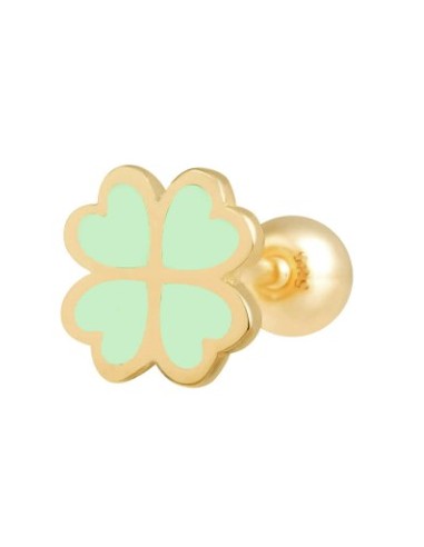 Piercing trébol oro de 14K