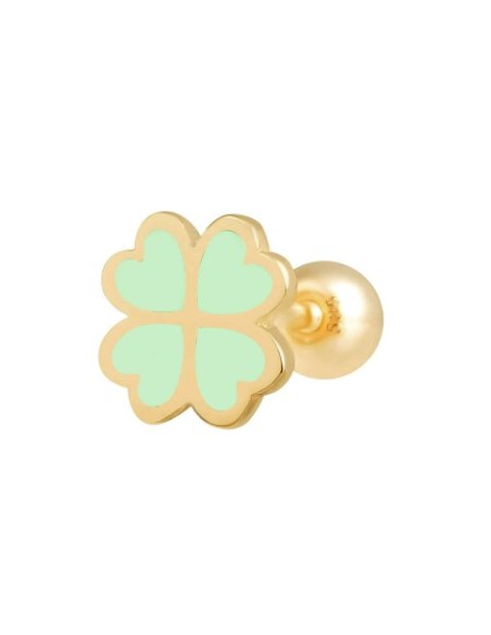 Piercing trébol oro de 14K