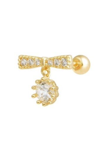 Piercing lazo circonitas oro de 14K