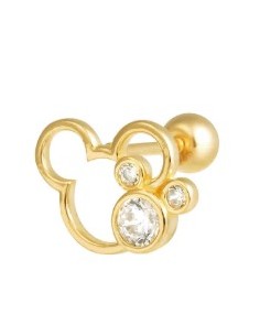 Piercing minnie calada doble oro de 14K