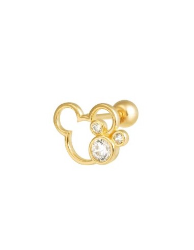 Piercing minnie calada doble oro de 14K