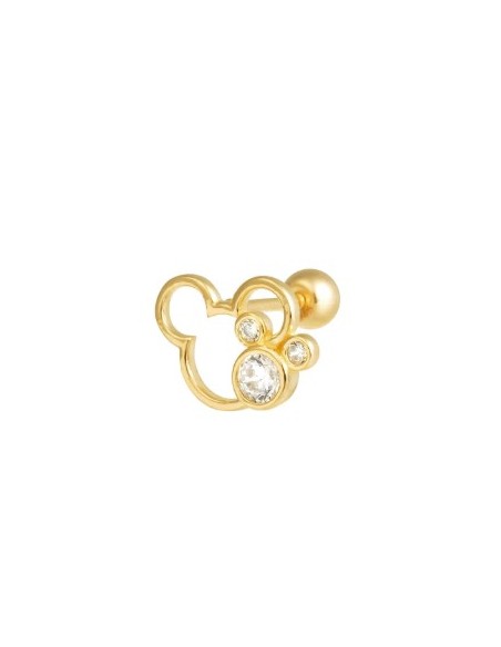 Piercing minnie calada doble oro de 14K