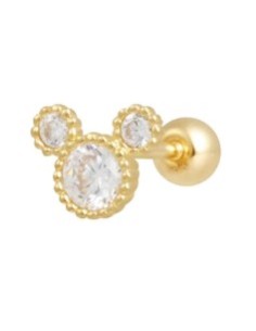 Piercing minnie circonitas oro de 14K