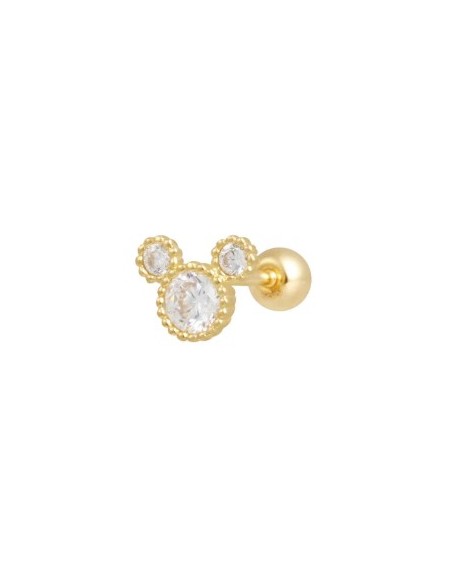 Piercing minnie circonitas oro de 14K