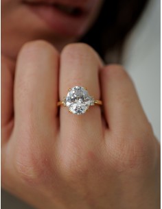 ANILLO GIO ORO DE 18K CIRCONITAS 