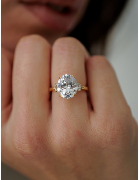 ANILLO GIO ORO DE 18K CIRCONITAS 