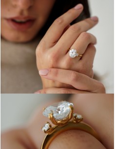 ANILLO GIO ORO DE 18K CIRCONITAS  2