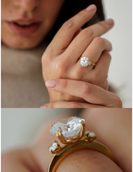 ANILLO GIO ORO DE 18K CIRCONITAS 