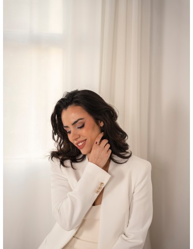 ANILLO DIAMANTES Y RUBÍ ORO DE 18K