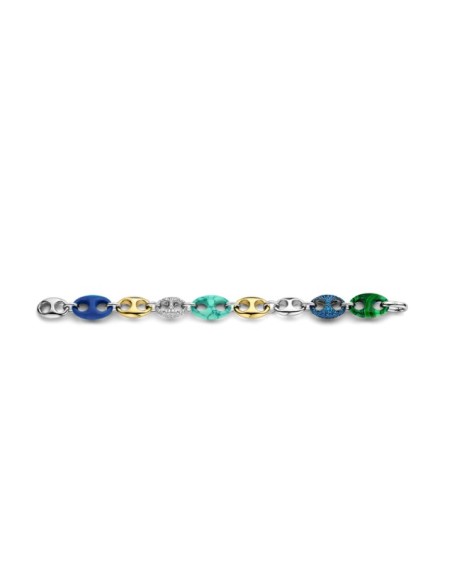 Pulsera de Eslabones con Piedras Naturales y Circonitas | Color, Brillo y Estilo en una Sola Joya