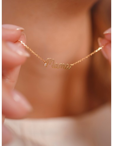 ct-0,014 Gargantilla mama diamante oro de 18k