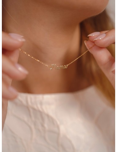 ct-0,014 Gargantilla mama diamante oro de 18k