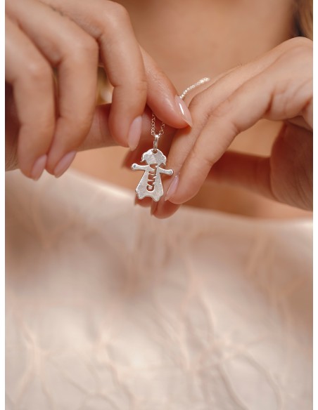 Gargantilla niña nombre carla plata de 1ª ley