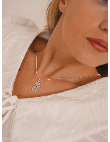 Gargantilla niña nombre carla plata de 1ª ley