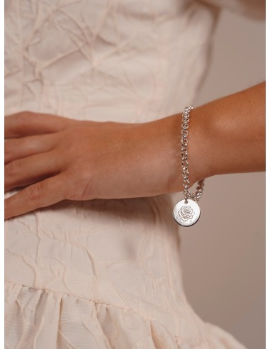 PULSERA PLACA ROSA T'ESTIMO PLATA