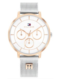 Reloj Tommy Hilfiger mujer bicolor con correa metálica y esfera cuadrada