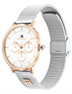 Reloj Tommy Hilfiger mujer bicolor con correa metálica y esfera cuadrada 2
