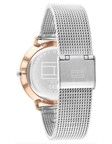 Reloj Tommy Hilfiger mujer bicolor con correa metálica y esfera cuadrada