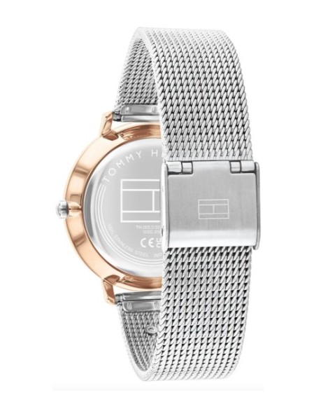 Reloj Tommy Hilfiger mujer bicolor con correa metálica y esfera cuadrada
