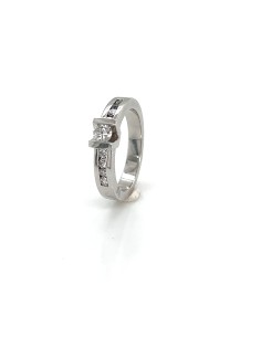 0,44ct- Anillo brill deva oro blanco 18k 2