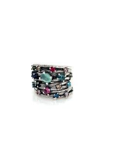 Anillo hilos kaos plata 1ª ley