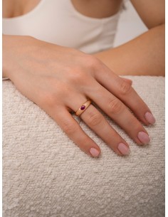 ANILLO RUBÍ ORO DE 18K