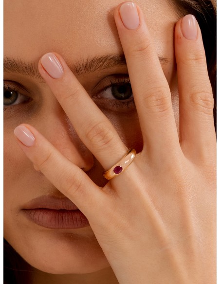ANILLO RUBÍ ORO DE 18K