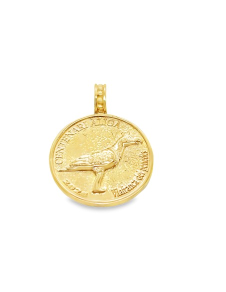 Medalla ÀLIGA plata amb un bany d'or