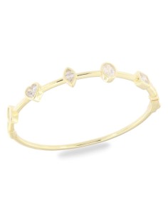 PULSERA RÍGIDA FIGURAS PLATA CHAPADA DE 1ª LEY 2