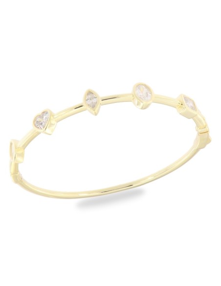 PULSERA RÍGIDA FIGURAS PLATA CHAPADA DE 1ª LEY