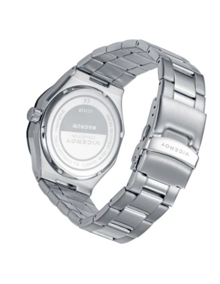 RELOJ ACERO IP NEGRO BRAZALETE SR VA